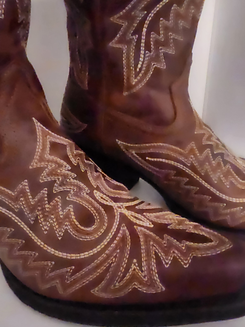 Ariat Tan Western Embroidered Heeled Boots - Picture 4 of 5